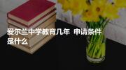 爱尔兰中学教育几年 申请条件是什么