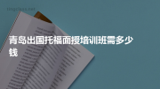 青岛出国托福面授培训班需多少钱