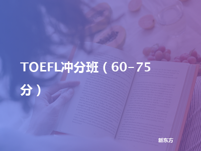 新东方toefl冲分班（60-75分）