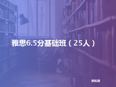 新航道雅思6.5分基础班（25人）