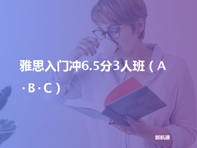 新航道雅思入门冲6.5分3人班（a b c）